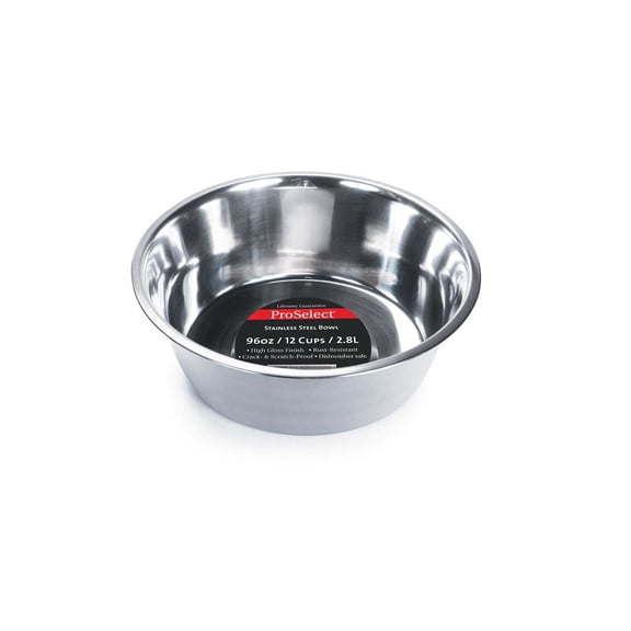 ProSelect Heavy Stainless Steel Dish Mirror Finish Dog Bowl
