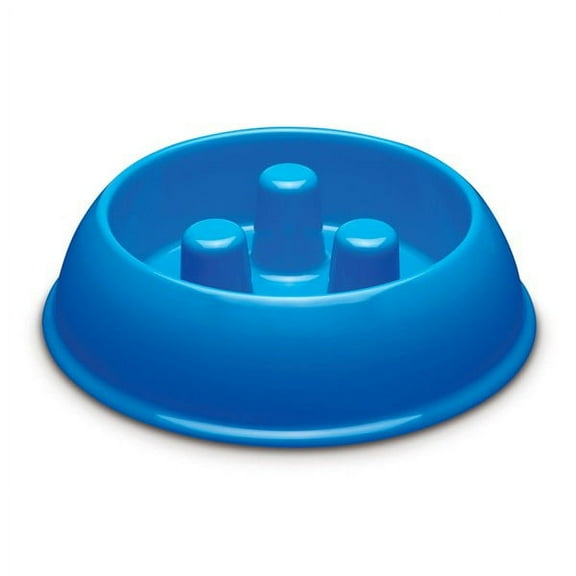 ProSelect Plastic Slow Feeder Dog Bowl 40oz, Blue