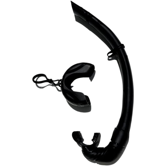 Tidal Sports Roll-up Snorkel for Freediving, Scuba Diving, and Snorkeling - Black.