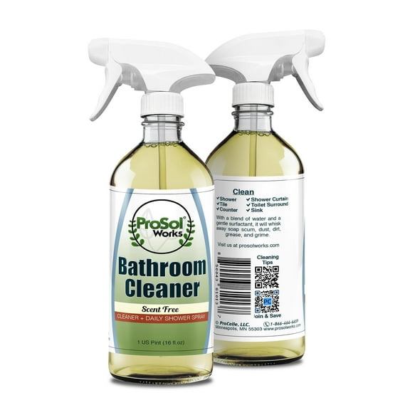 ProSol Works Bathroom Cleaner Spray, 16 oz  Daily Cleaning Spray for Showers & Toilets