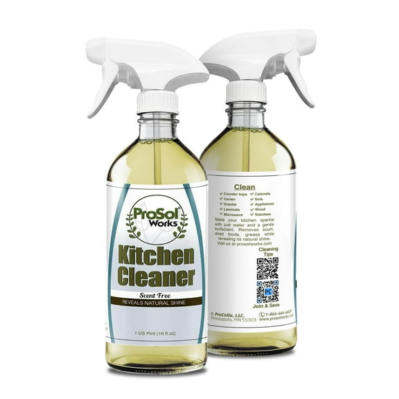 ProSol Works Kitchen Cleaner 16 oz - Daily Cleaning Spray for Countertops, Sink, Cabinets, Appliances, 16 oz