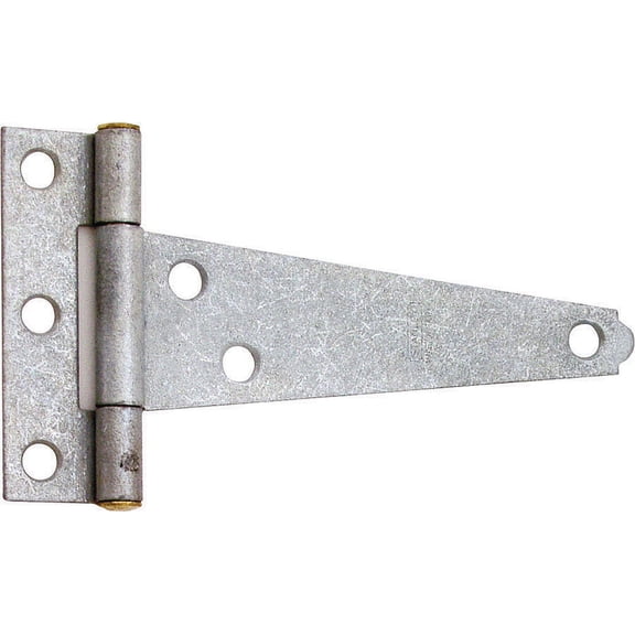 ProSource 0643858 Light Duty T-Hinge, 6 in L 1.8 mm Thick Door Leaf, Fixed, Steel, Galvanized
