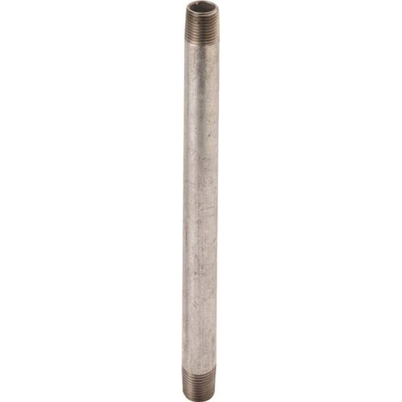 WORLDWIDE SOURCING 1/2XCG Standard Pipe Nipple, 1/2 in, Threaded, Close L, Steel, Galvanized