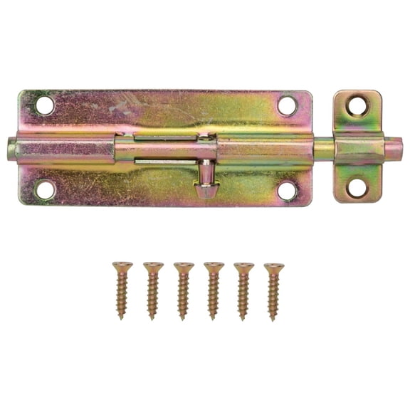 ProSource 20487CZB-PS Barrel Bolt, 0.31 Dia in Bolt Head, 5 in L Bolt, Steel, Satin Brass Tone