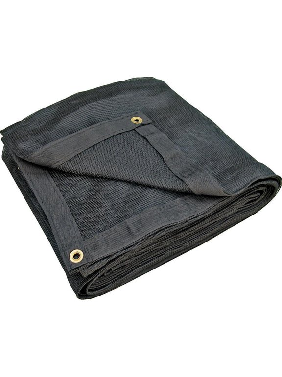 4083B Heavy Duty Mesh Tarpaulin, 8 X 10 ft, Polyethylene, Black