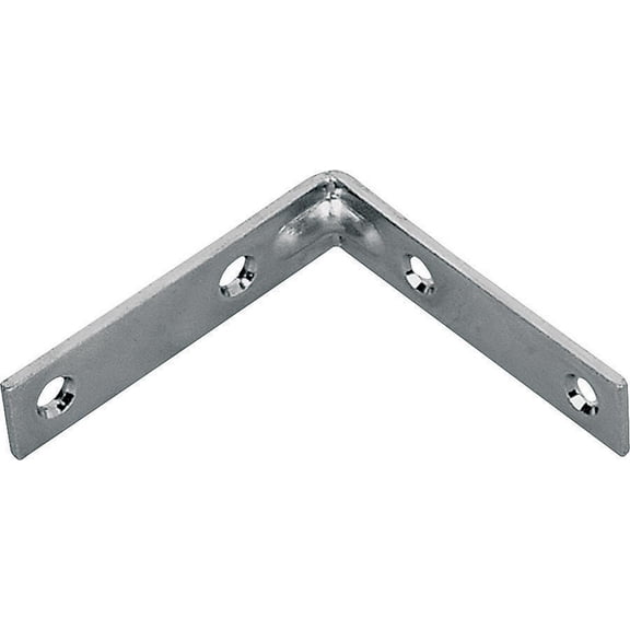 ProSource CB-S01-C4PS Corner Brace, 1 in L x 1/2 in W, Steel, Bright Brass