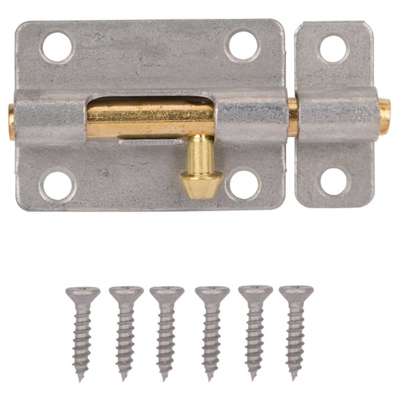 ProSource CL-192-PS Barrel Bolt, 0.31 Dia in Bolt Head, 3 in L Bolt, Brass Pin/Steel, Galvanized Zinc Plated