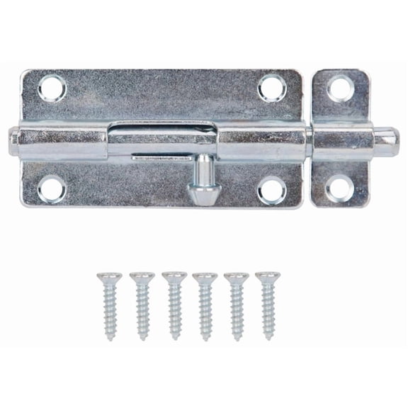 Barrel Bolt Stl 4in Zinc Plate