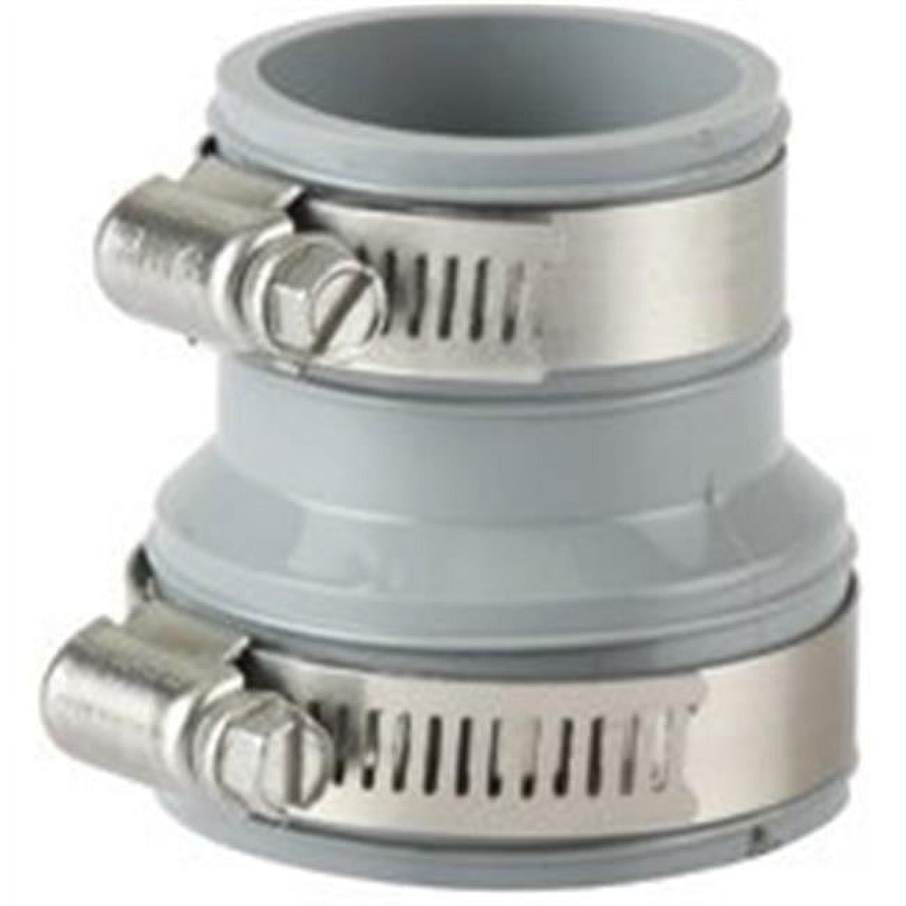 ProSource DTC215 Drain Trap Connector, 2 in, PVC, Gray