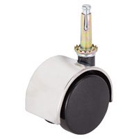 ProSource Dual Wheel Furniture Caster 75 Lb Load 2 In Dia Nylon Wheel Stem Mount