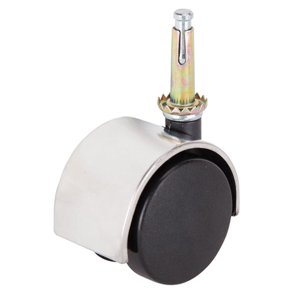 ProSource Dual Wheel Furniture Caster 75 Lb Load 2 In Dia Nylon Wheel Stem Mount