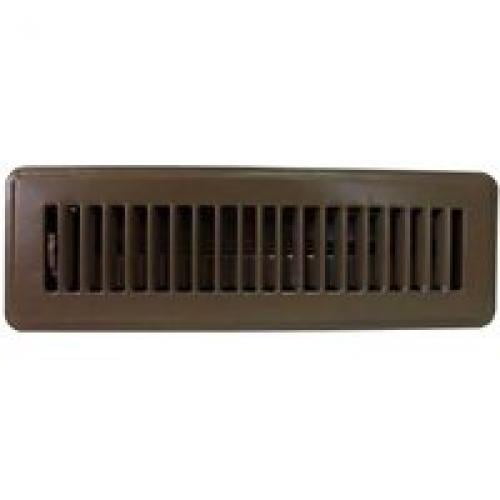 Worldwide Sourcing FR01-2X10B Floor Register, 10 in W x 2 in H Duct Opening, Metal, Brown