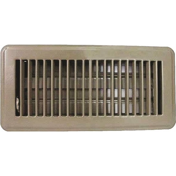 ProSource FR01-4X10B Floor Register, 4 in H x 10 in W, Steel, Brown