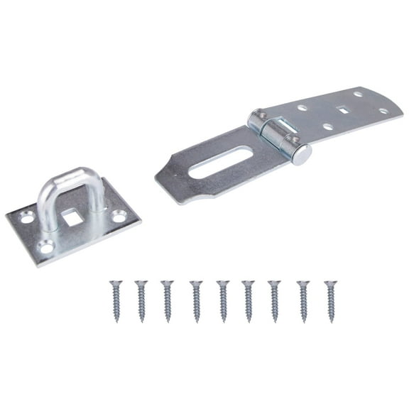 ProSource Fixed Staple Double Hinge Safety Hasp 4 In L X 1-3/4 In W Fixed Pin Steel Zinc Plated
