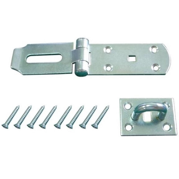 ProSource Fixed Staple Double Hinge Safety Hasp 4 In L X 1-3/4 In W Fixed Pin Steel Zinc Plated