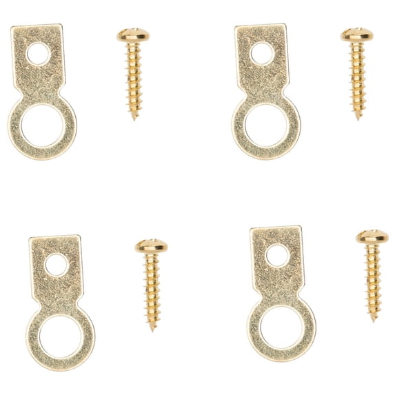 ProSource 5573878 Flat Ring Hanger, Steel, Polished Brass