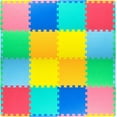 thumbnail image 1 of ProSource Foam Puzzle Floor Play Mat for Kids and Babies with Solid Colors, 36 or 16 Interlocking Tiles with Borders, Assorted, 1 of 6
