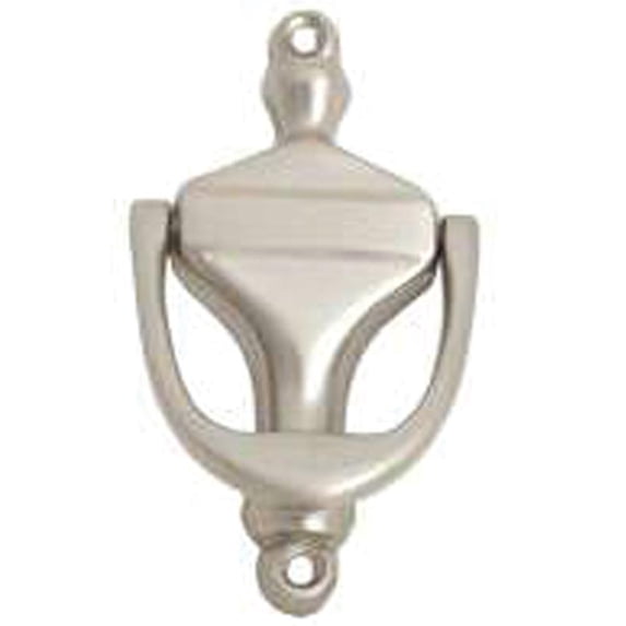 ProSource HR4003SN-PS, 3-3/8 in Surface Mounted Door Knocker Satin Nickel Brass Door Knocker