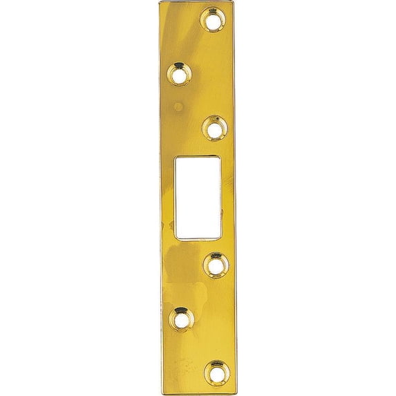 ProSource 5162342 Security Strike, For Use With 1-3/8 in or 1-3/4 in Door Frames, Steel, Brass Plate