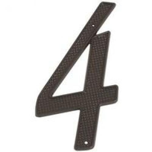 ProSource House Number 4 Die-Cast Zinc Black