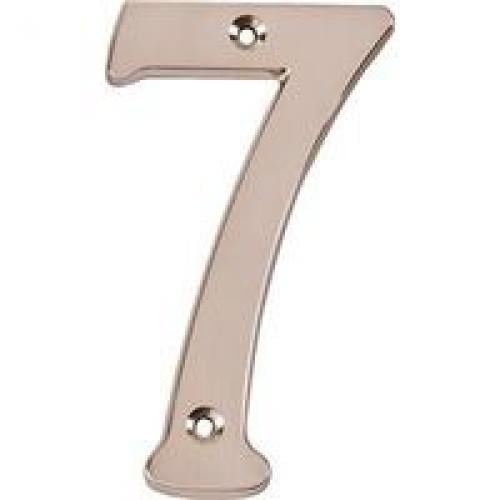 ProSource House Number 7 Die-Cast Zinc Satin Nickel