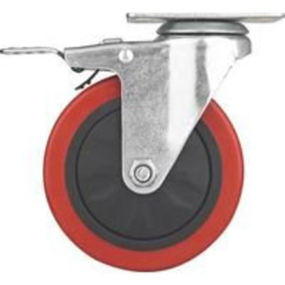 5" Swivel Caster W/Brake Pu Jc-388-G Mintcraft Casters JC-388-G 045734637160