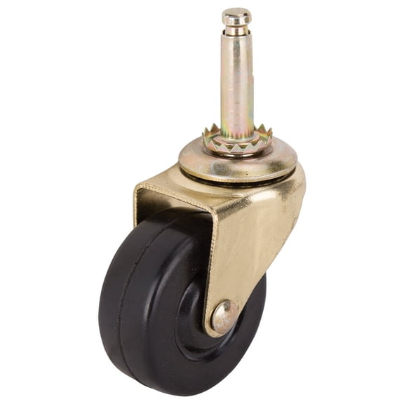 ProSource JC-D07-PS Medium Duty Swivel Caster, 90 lb Load, 2 in Dia, Rubber Wheel, Stem Mount, Ball
