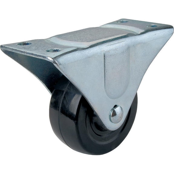 ProSource Heavy Duty Rigid Caster, 3 In Dia X 1-1/4 In W, 210 Lb, Rubber