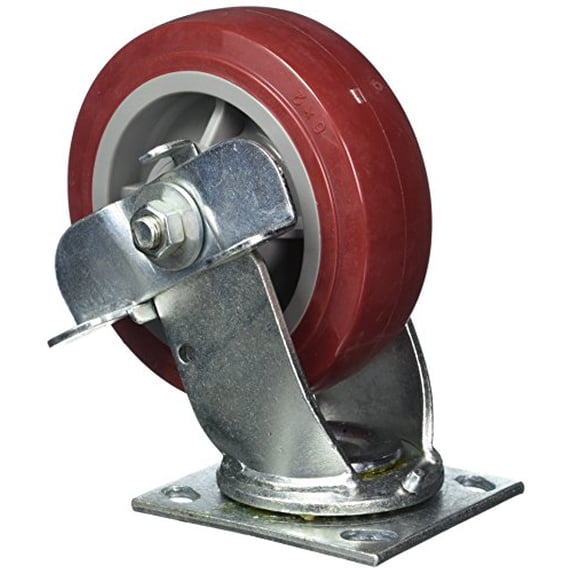 CASTER SWIVEL 6IN POLY/ZINC