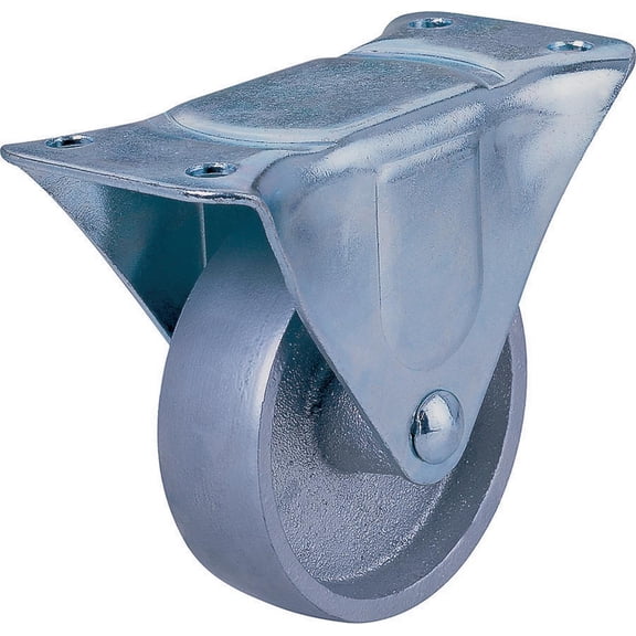 Prosource JC-S04 Heavy Duty Rigid Caster, 4 in Dia, 500 lb, Steel