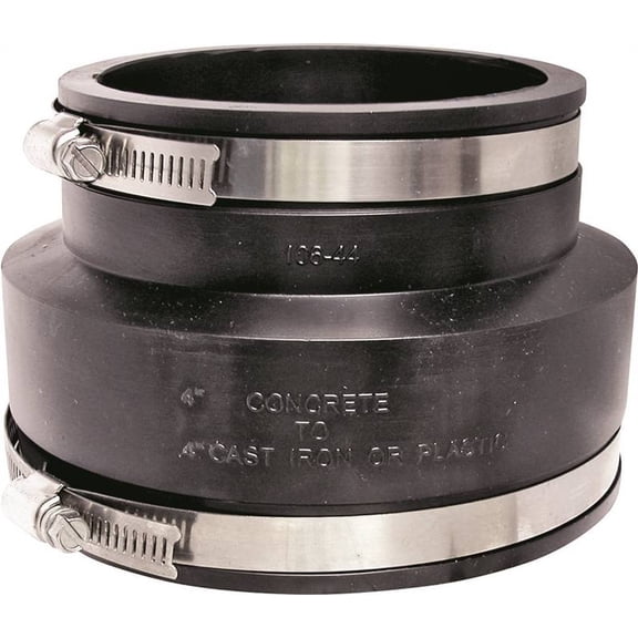 ProSource KJ-021 Coupling, 4 x 4 in, PVC, Black