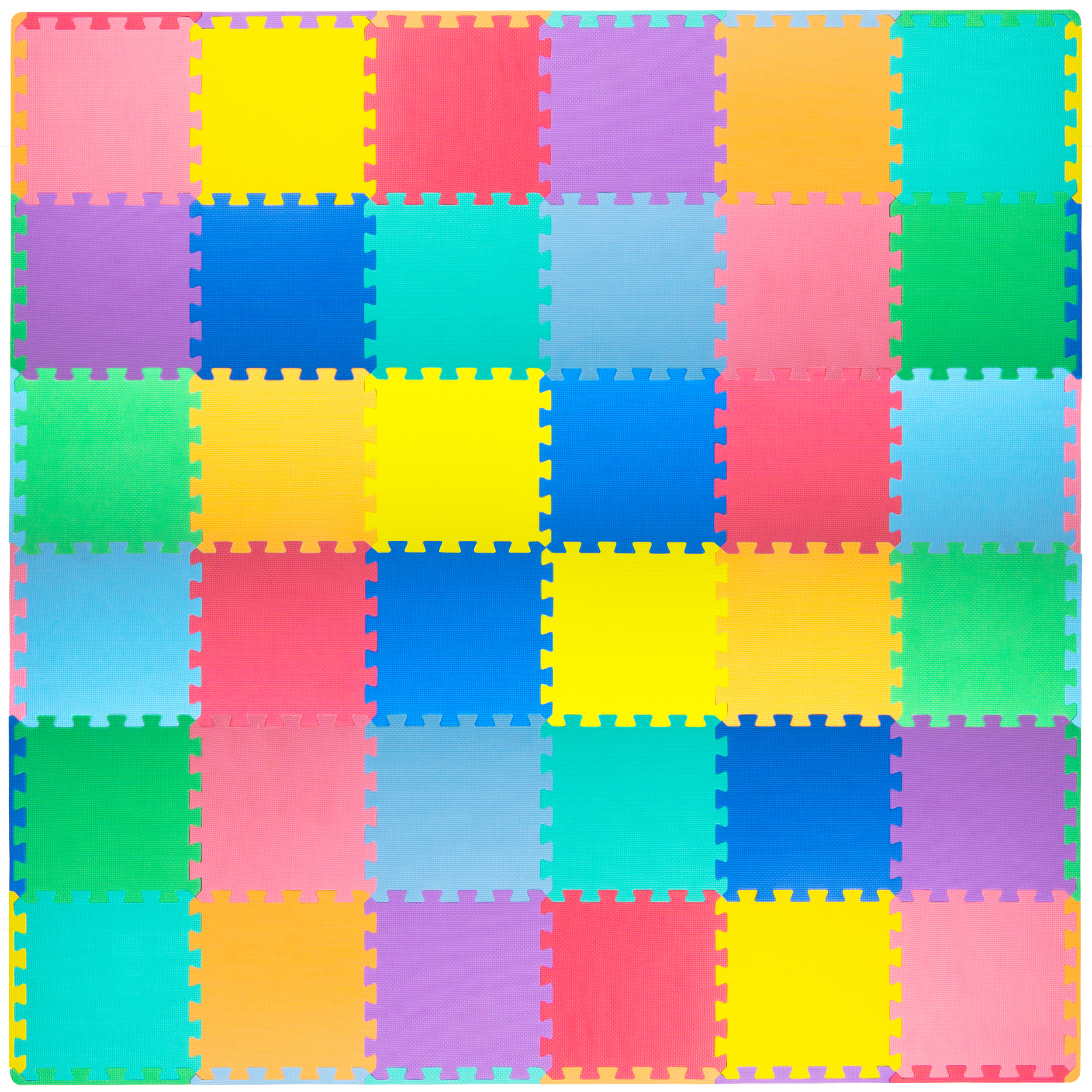 ProSource Kids Solid Colors Foam Puzzle Floor Play Mat, 36 or 16 tiles - image 1 of 6