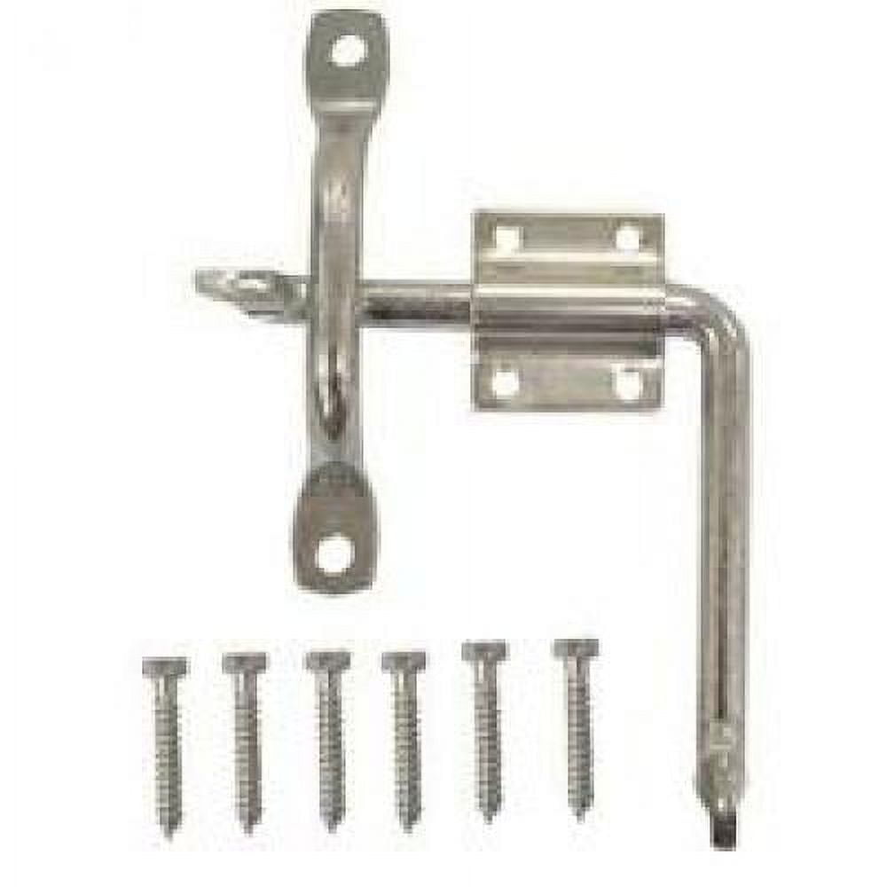 Heavy-Duty Zinc-Plated Steel Gate Latch Bar with Screws