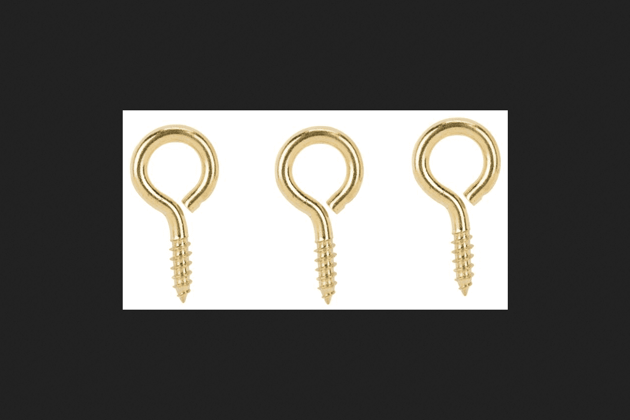 ProSource Large Rust-Resistant Screw Eye 1-15/16 In L Solid Brass Brass ...