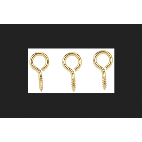 ProSource Large Rust-Resistant Screw Eye 1-15/16 In L Solid Brass Brass Plated