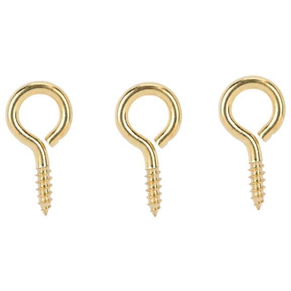 ProSource Large Rust-Resistant Screw Eye 1-15/16 In L Solid Brass Brass Plated