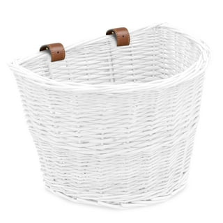 White basket for bike hotsell