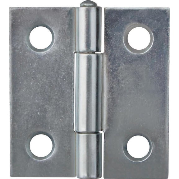 ProSource 2941888 Narrow Utility Hinge, 4 Hole, 1-1/2 in L x 1-3/8 in W Door Leaf, Steel, Zinc Plate