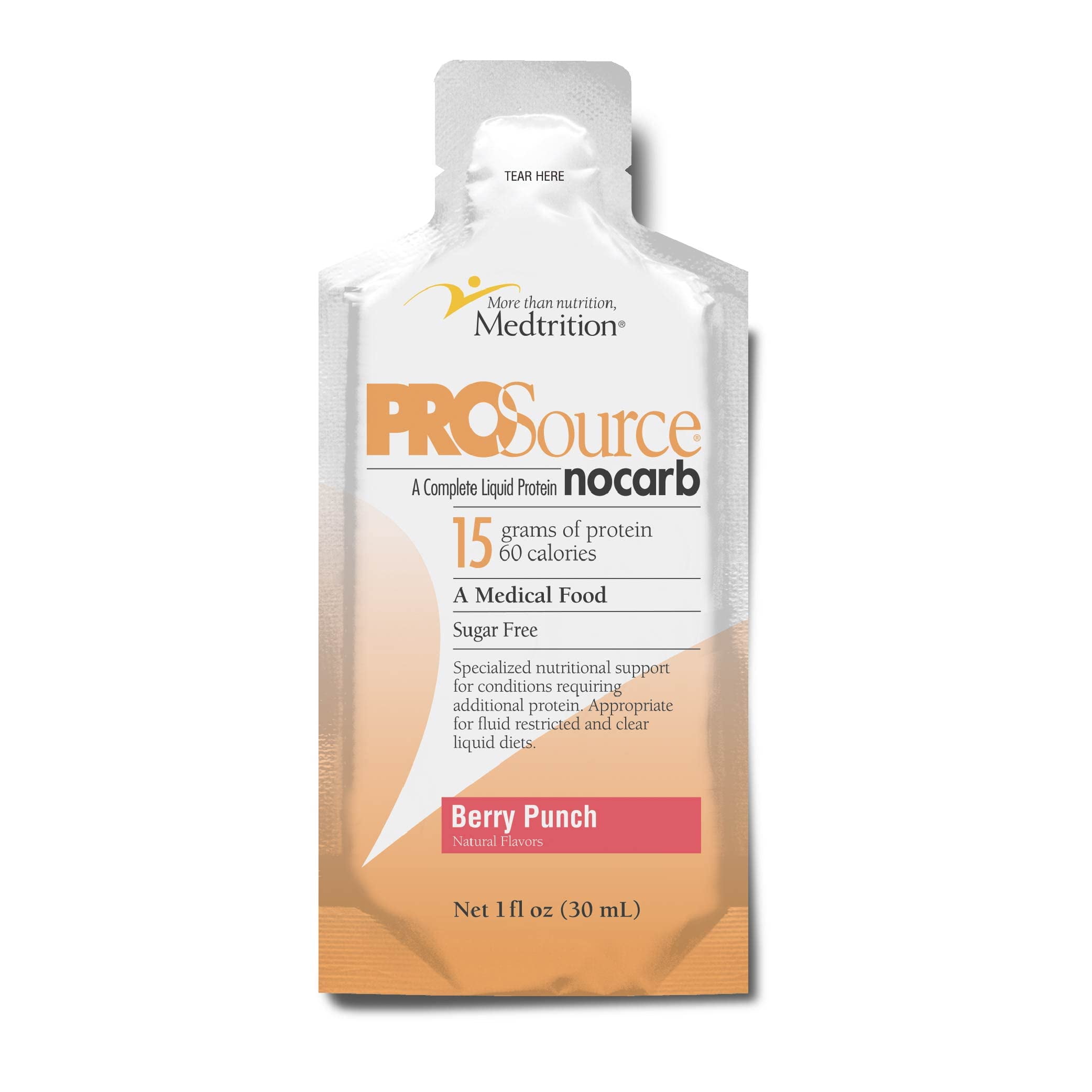 Medtrition ProSource NoCarb Berry Energy Punch Liquid Packets Case of ...