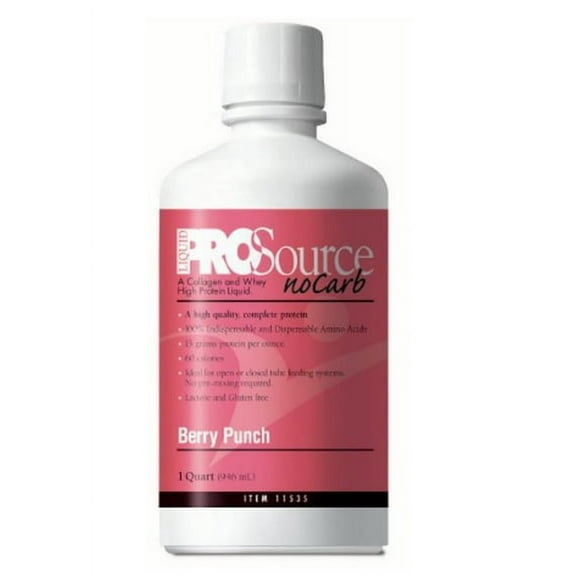 ProSource NoCarb Protein Supplement Berry Punch Flavor 32 oz. Bottle Ready to Use, 11535 - Case of 4