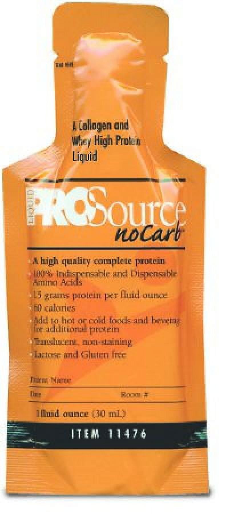 ProSource NoCarb Protein Supplement, Unflavored, 1 ounce Bottle Concentrate, 100 Count