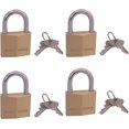 thumbnail image 1 of ProSource Padlock 1-1/2 In Keyed Alike 4 Pins Long Hardened Steel Shackle Solid Brass, 1 of 2