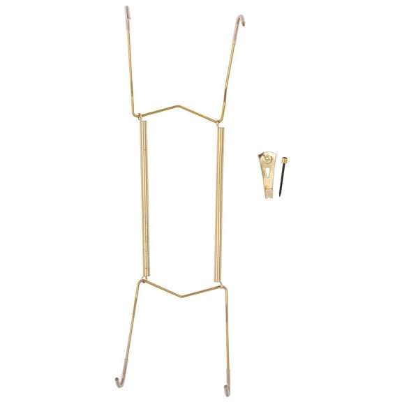 ProSource Plate Hanger Solid Brass Polished Brass