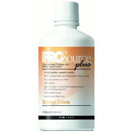 ProSource Plus Protein Supplement Orange Crème Flavor 32 Ounce Bottle Ready to Use, 11671 - CASE OF 4