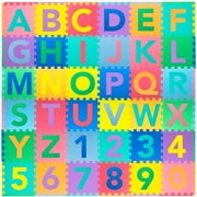 ProSource Puzzle Alphabet and Numbers Foam PlayMat for Kids - 36 tiles with edges