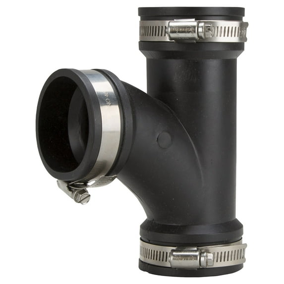 Qwik Tee 2" x 2" X 2" Worldwide Sourcing Rubber Flex Fittings QT-200