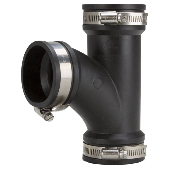 Qwik Tee 2" x 2" X 2" Worldwide Sourcing Rubber Flex Fittings QT-200