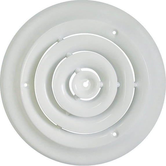 Worldwide Sourcing Round Ceiling Diffuser 8 In W, White