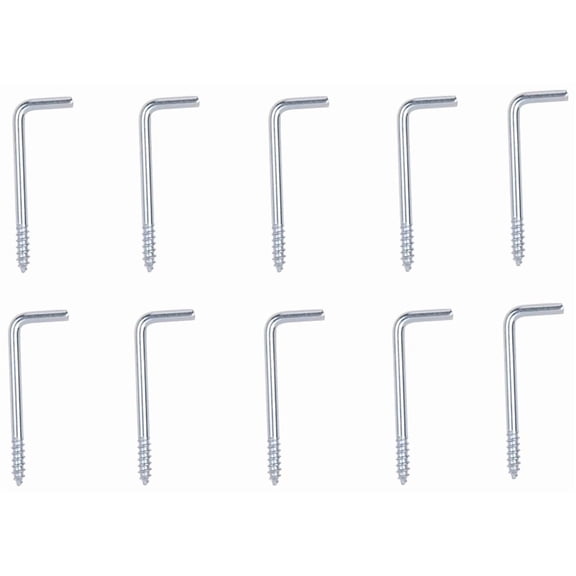 ProSource LR-399-PS Screw Hook, 3/8 in Opening, 3 mm Thread, 1-3/8 in L, Steel, Zinc