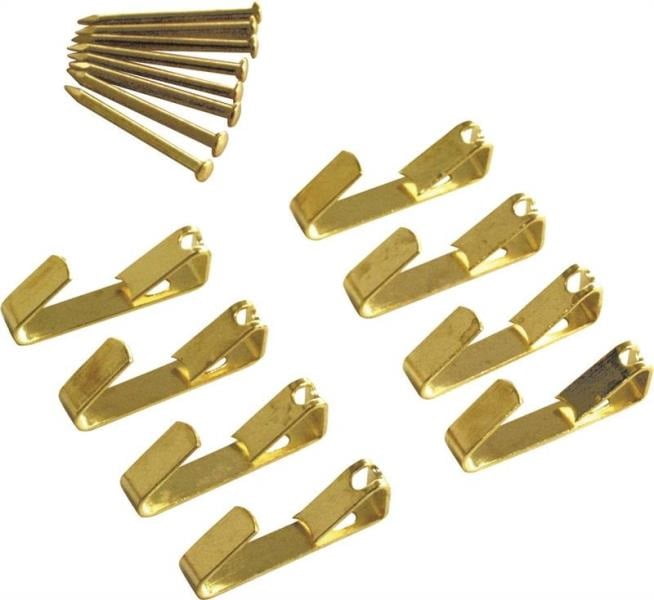 ProSource Standard Picture Hanger 10 Lb Steel Polished Brass